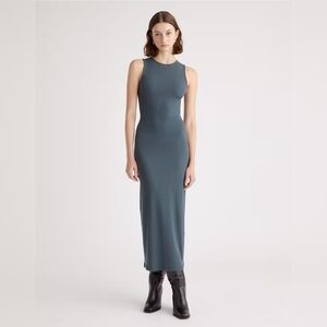 Quince Tincel Rib Knit Sleeveless Midi Dress XS